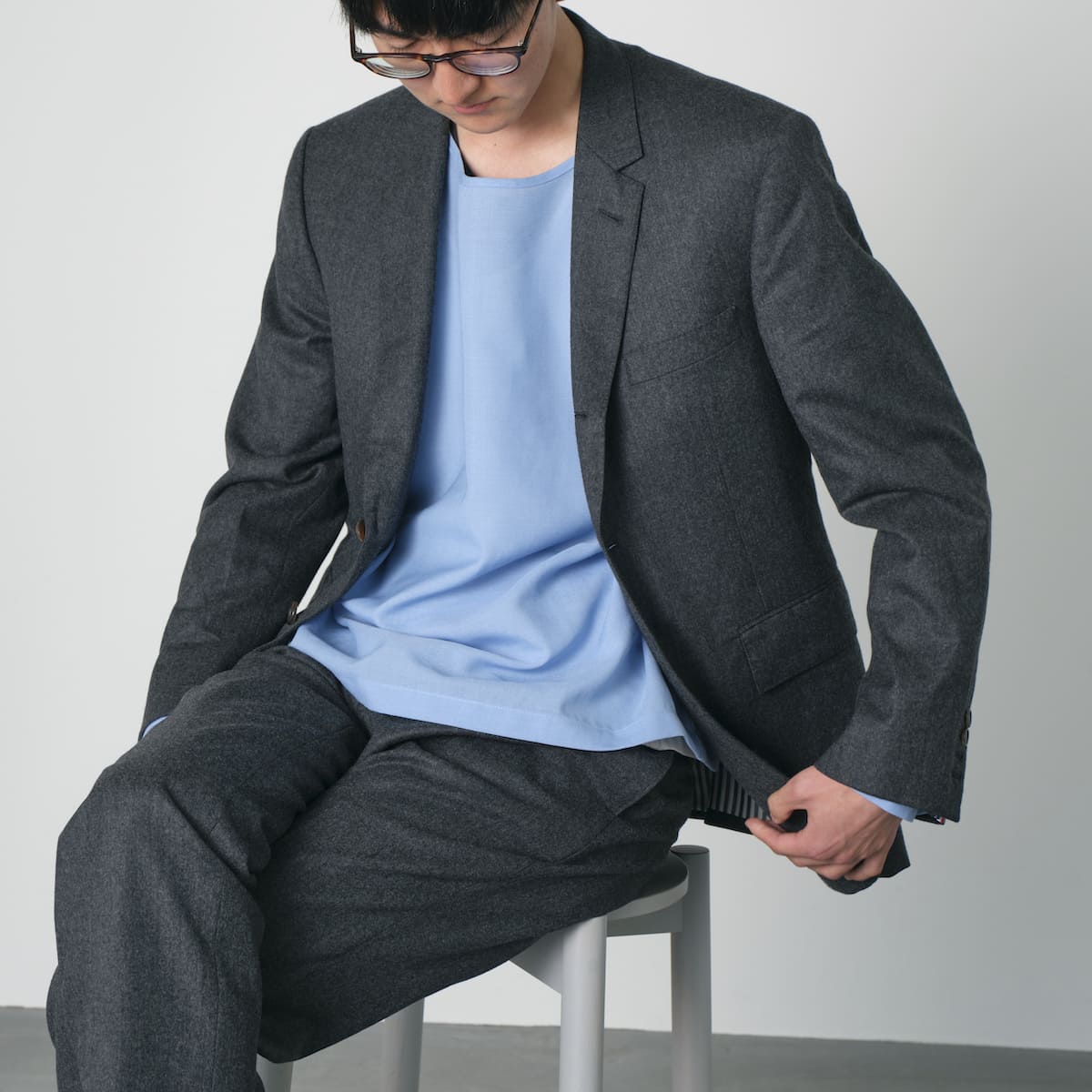 LONG SLEEVE TEE SHIRT（sax） | 5DW（ファイブ デイズ ア