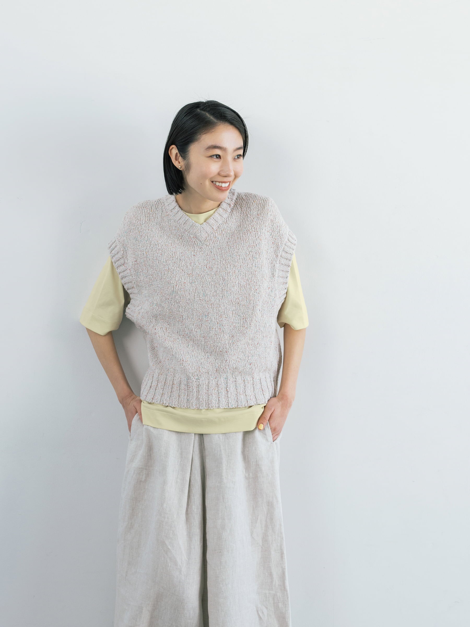 ザロウ Pallenberg Top パレンバーグ コットン 変形 ノースリーブ トップス 9027 W3955 ホワイト 2【中古】 O2〉Tee 