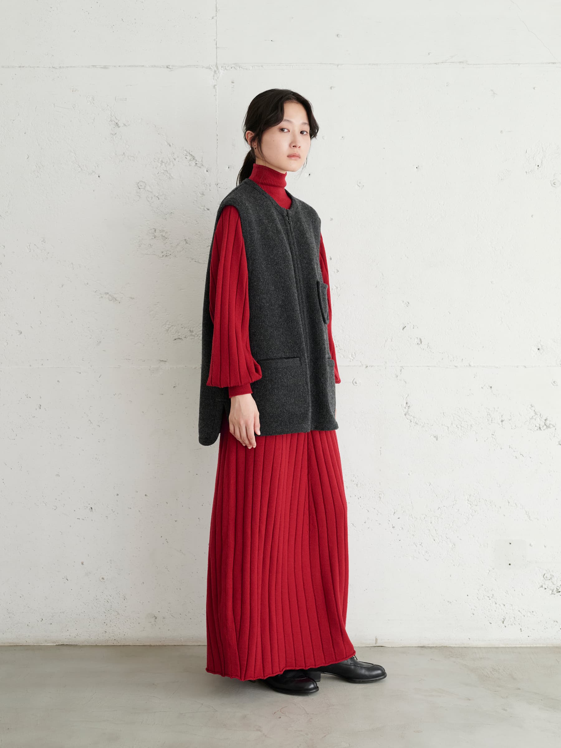 Nikki ESSENTIAL PIECES Felting Wool Knit Vest - 〈O2〉BETTER THAN