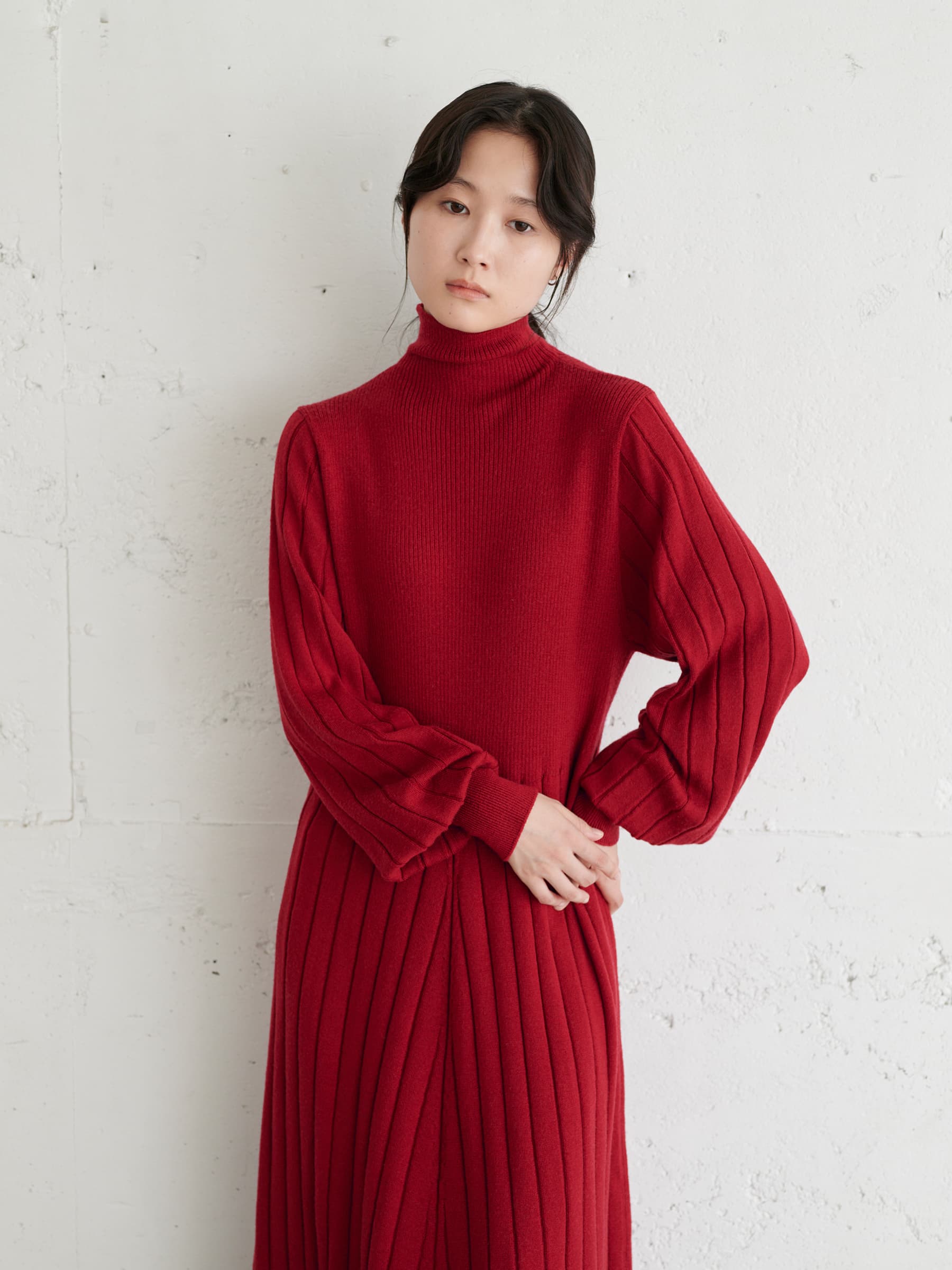 Nikki ESSENTIAL PIECES WOOL RIB DAY DRESS - 〈O2〉BETTER THAN ONE