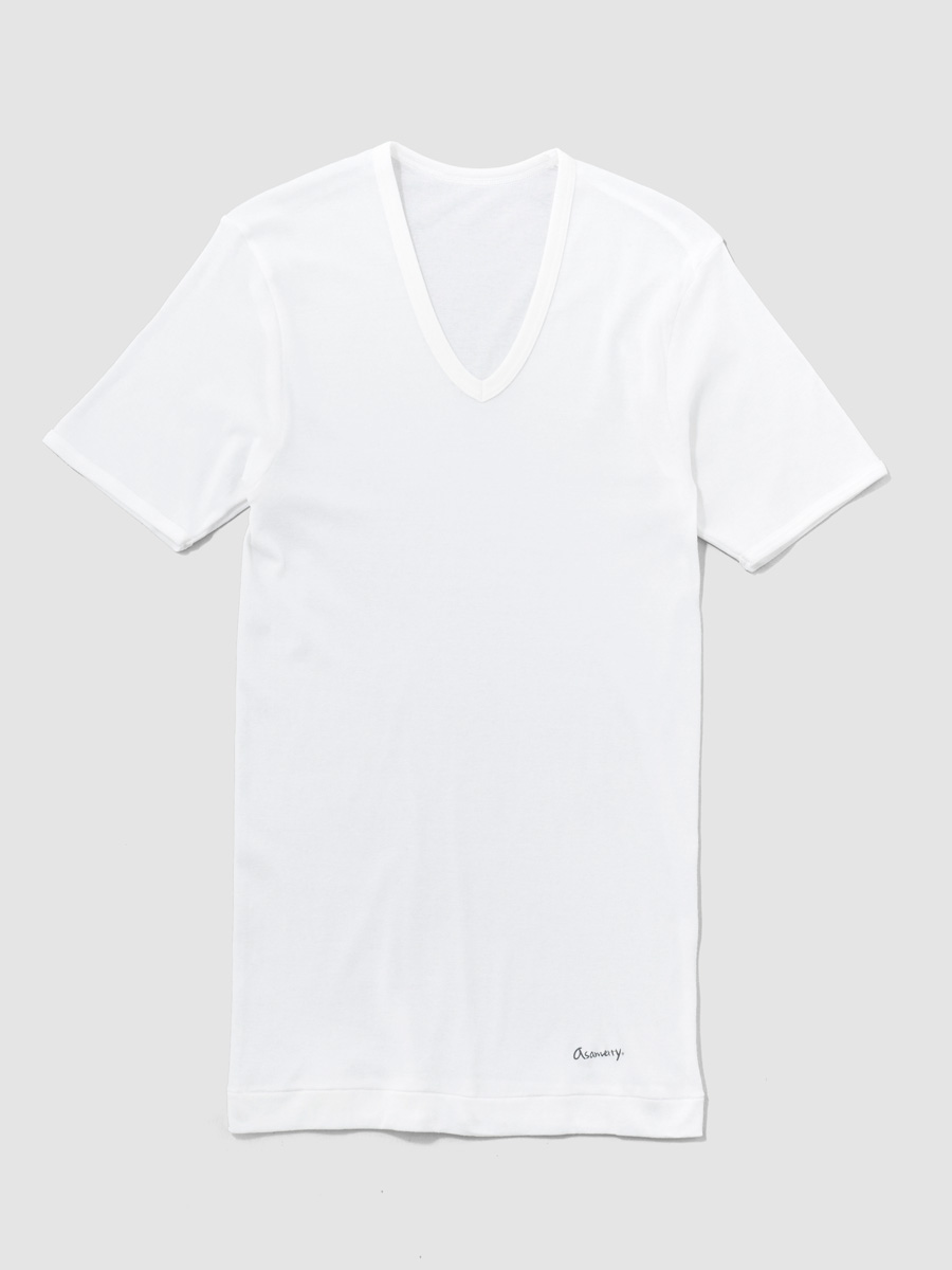 長袖VネックTシャツ《CONTROLα》 (CT21LV-WH) | CONTROL α