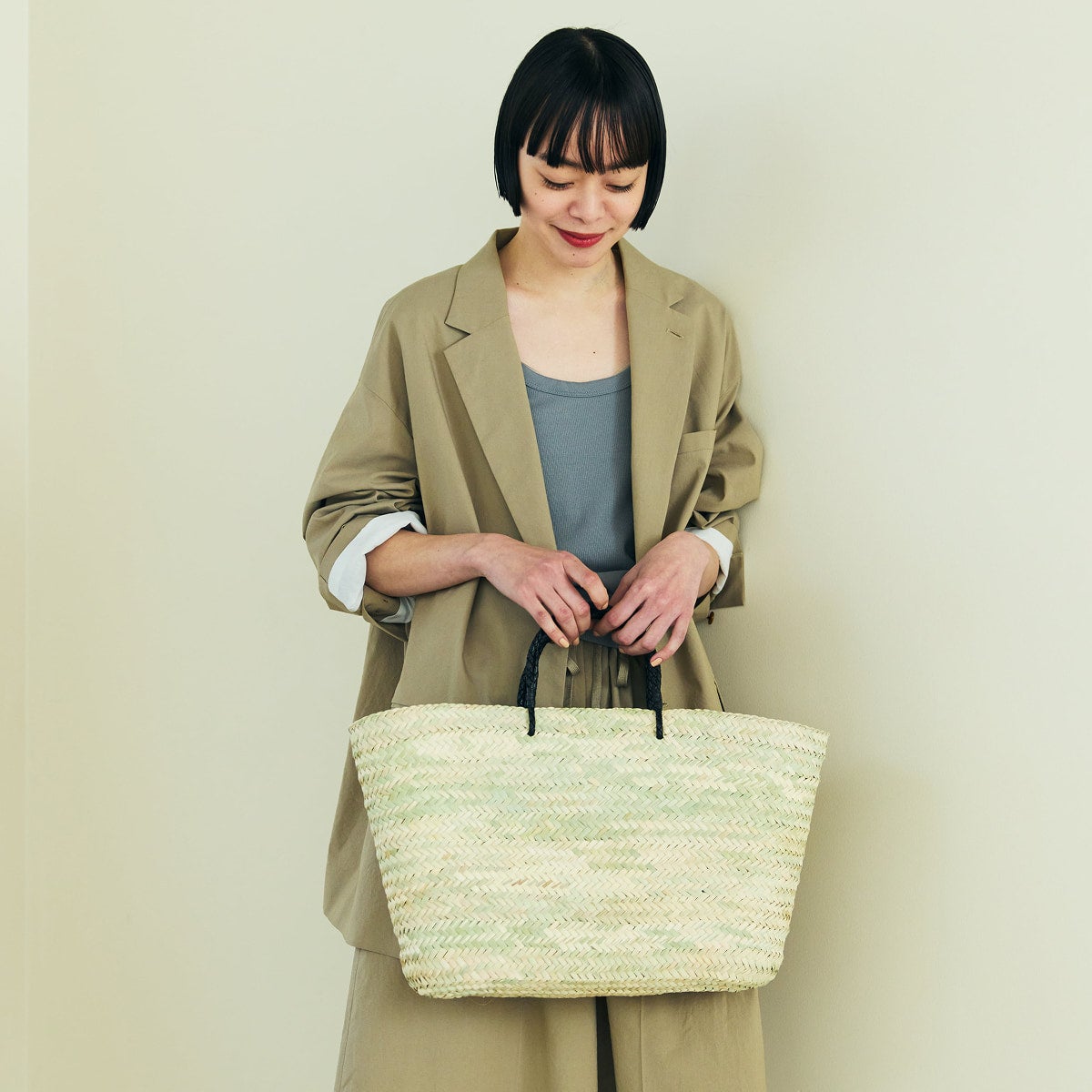 はっちY211 エゴバス　マルシェバッグ　バッグのみ　チャコール マルシェバック - ［Cacco］Kanoco＋Hobonichi