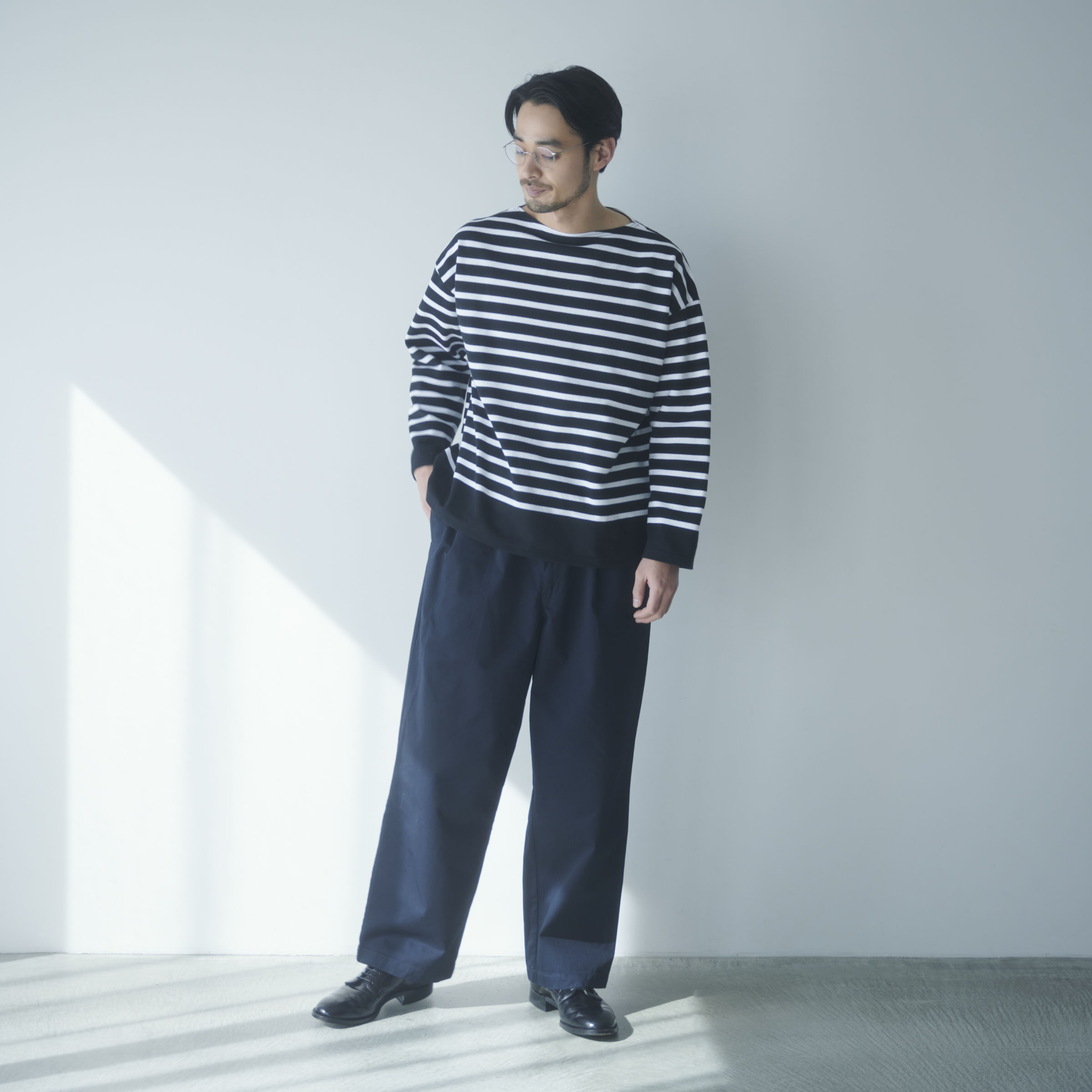 Cacco ラッセル編みワイドボーダー（ロング） - ［Cacco