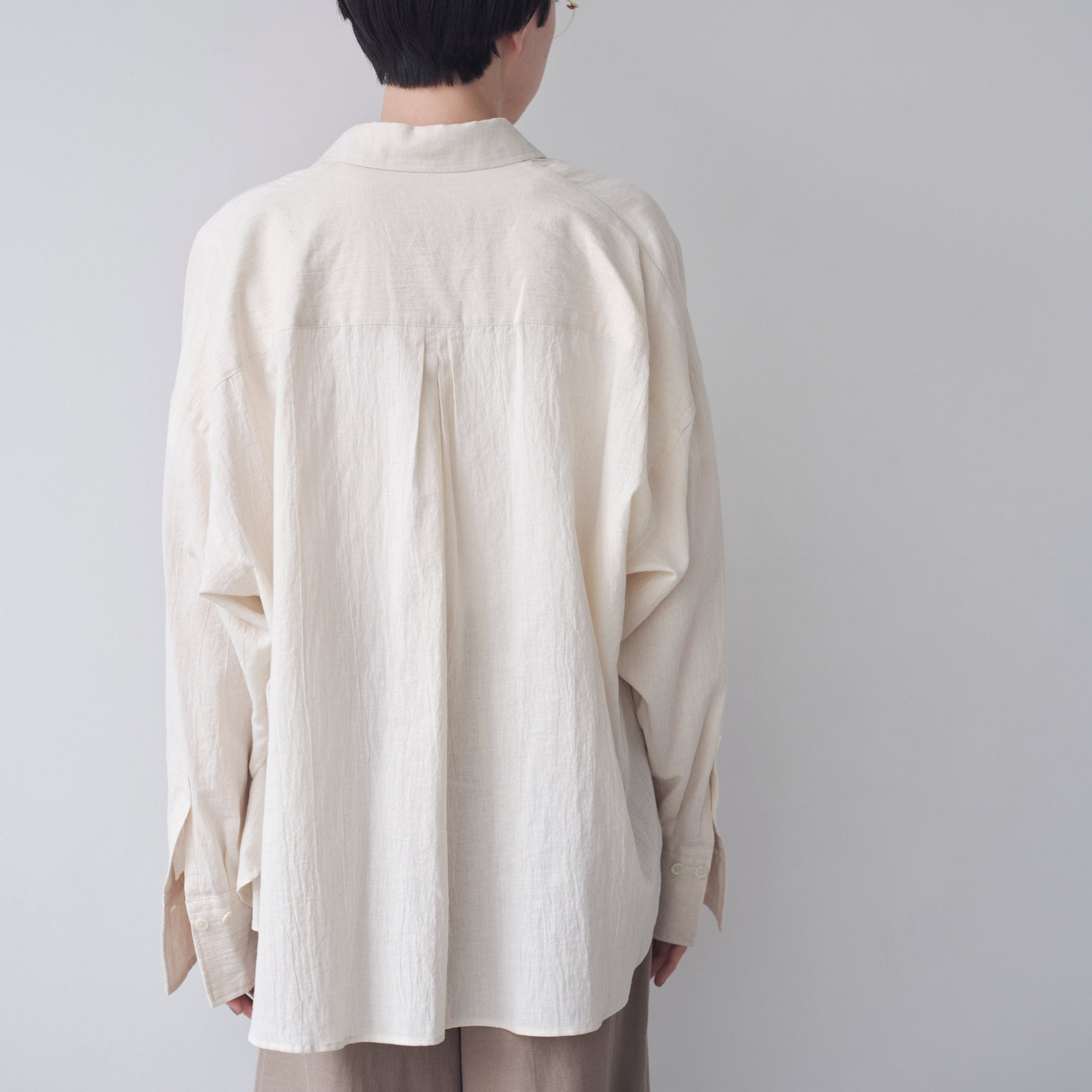 k*g様 blackbirdリネンのロングシャツ 新商品】 ロングシャツ バンド