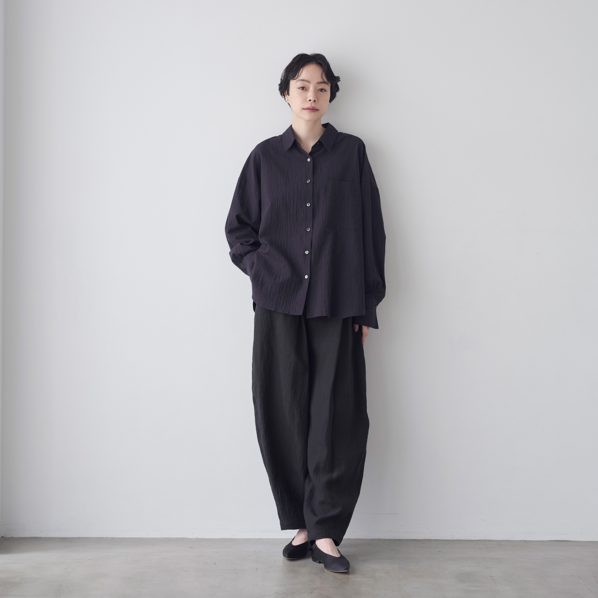 ロング丈リネンシャツ - ［Cacco］Kanoco＋Hobonichi