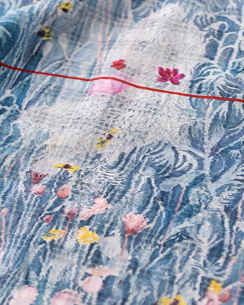 野花の群生のタックスリーブワンピース - CACUMA 2025 渡邉良重さんの服