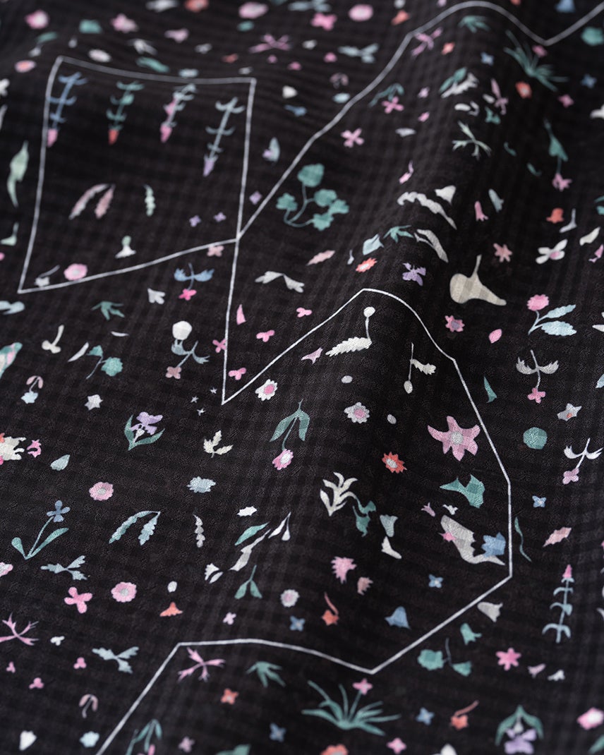 夜に浮かぶ花のシャツワンピース - CACUMA 2025 渡邉良重さんの服 