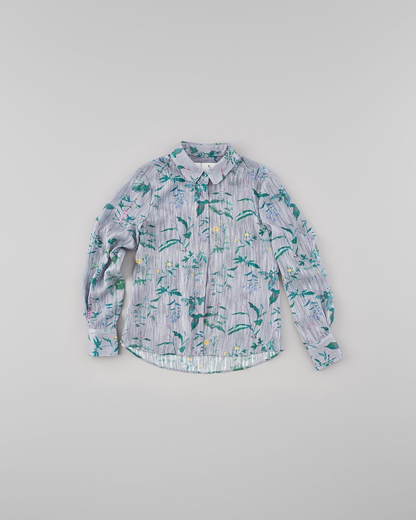CACUMA 23AW 植物図鑑のブラウス ほぼ日 ネップジャカード 美品 植物図鑑のブラウス - CACUMA2023AW 渡邉良重さんの服