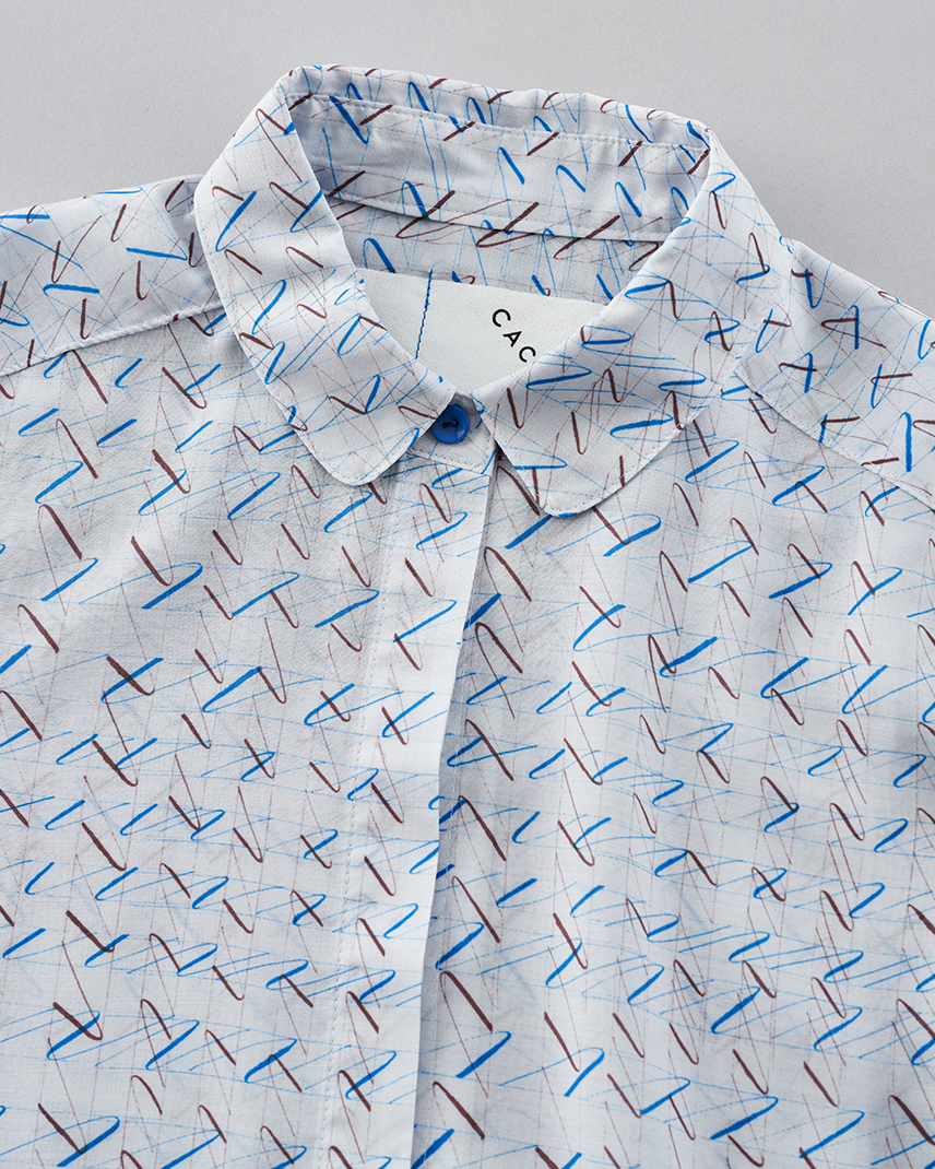 wavy checkのシャツワンピース - CACUMA2023AW 渡邉良重さんの服