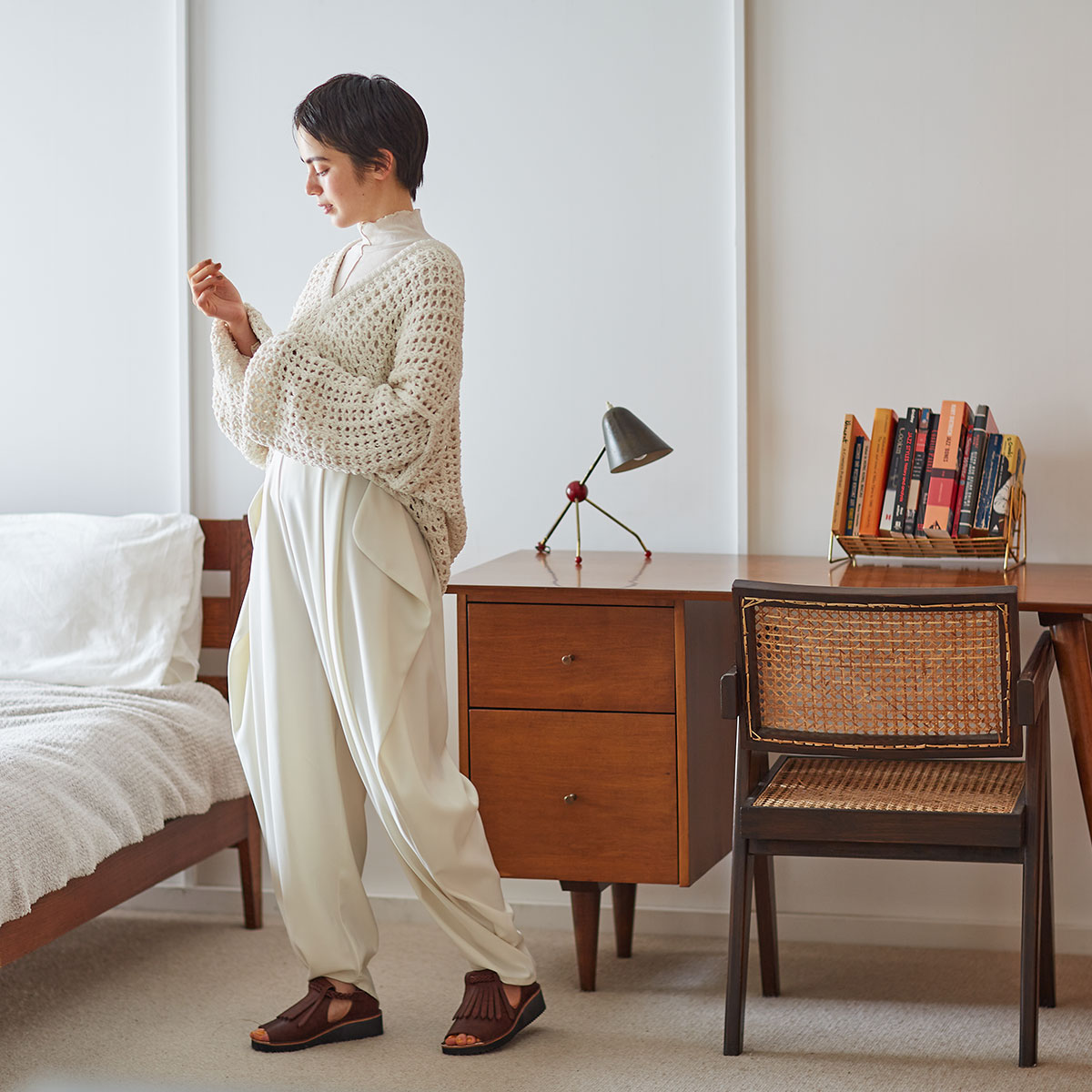 【tanaoさま専用】22.5センチ　【MANA 】 フリンジサンダル tanaoさま専用】22.5センチ 【MANA 】 フリンジサンダル
