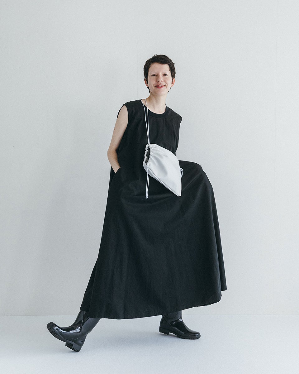 ほぼ日　ケサバッグ　KESABAG レザー　黒 WITH fog linen work・ miiThaaii ケサ ショルダーバッグ