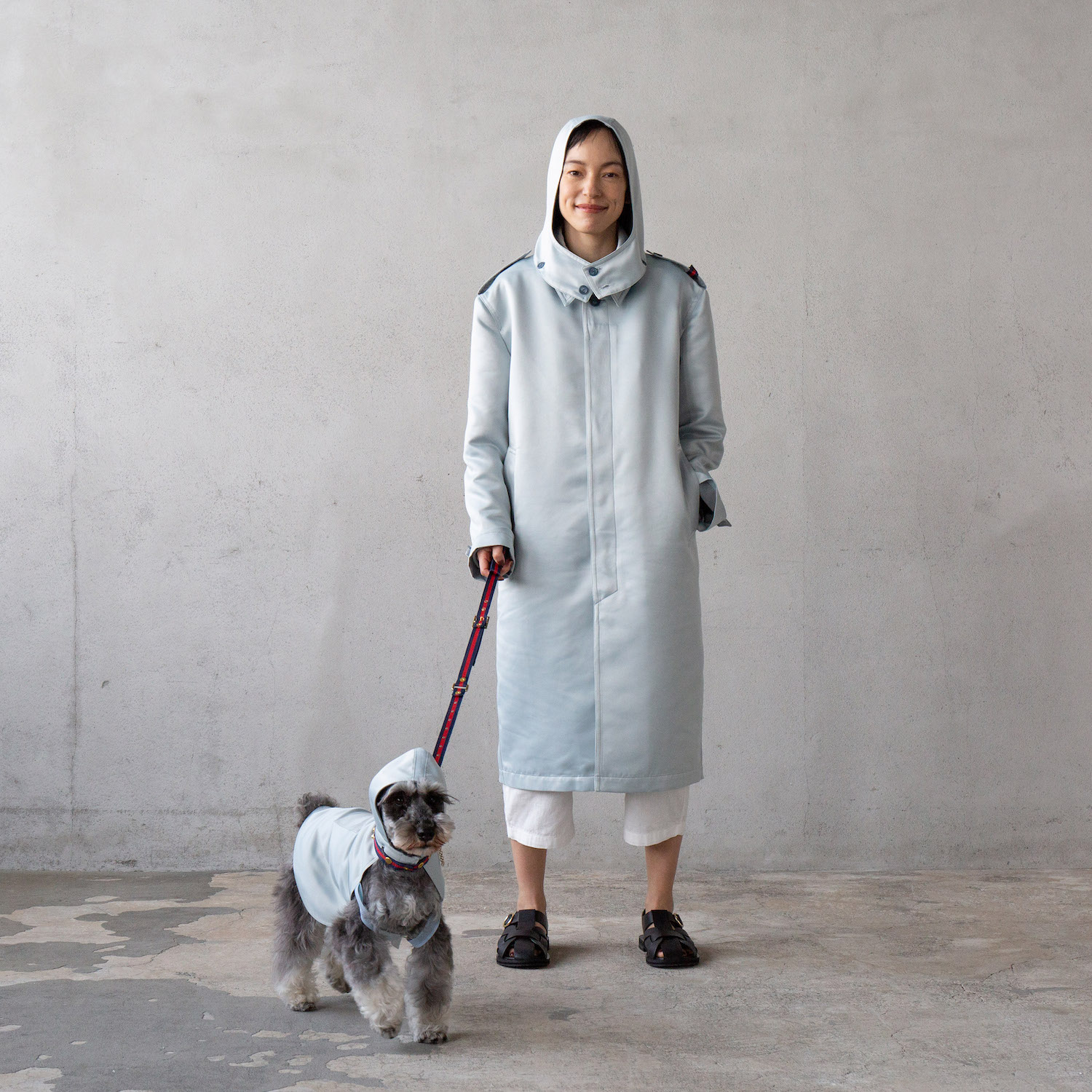 フードコート きっこ様 オーガニックコットンツイル ストレッチ フード付き ショート