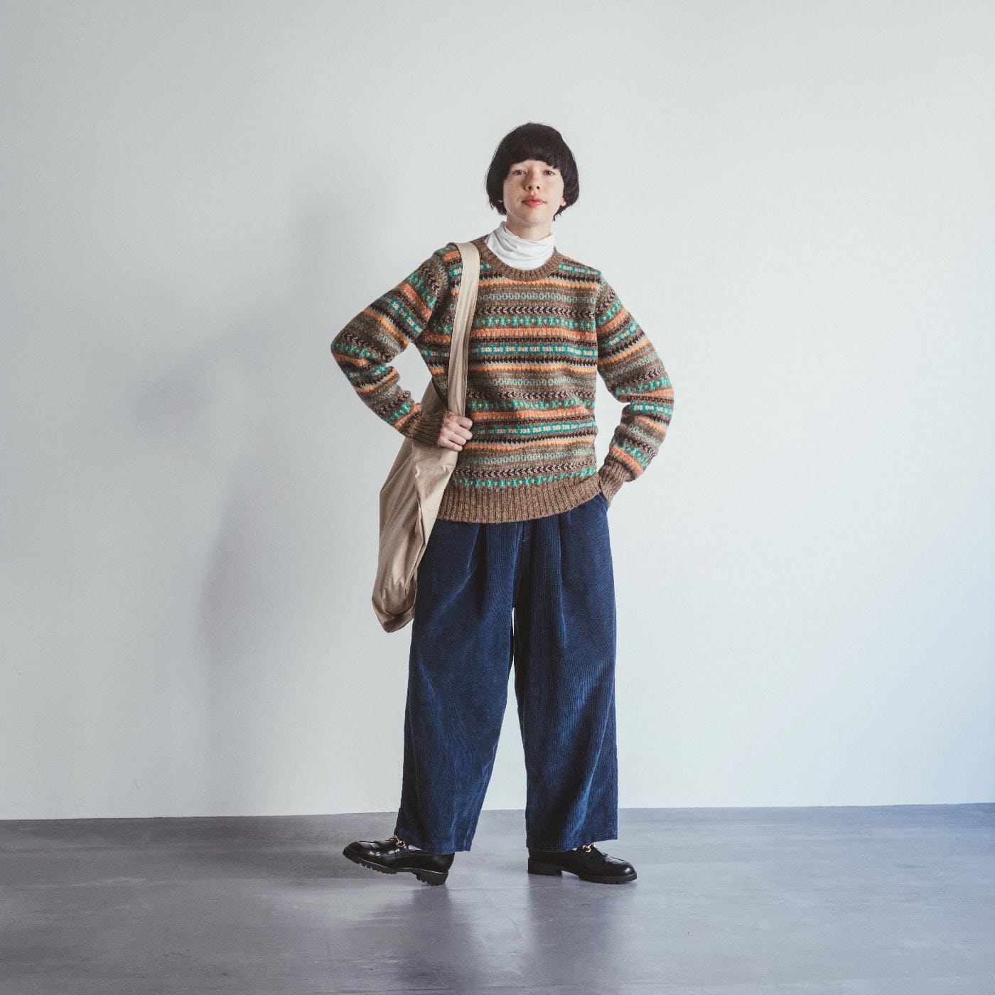 Jaimiesons ジャミ－ソンズ フェアアイルセ－タ－ 2024 淡色超美品 marikomikuni 2024 a/w - travellers