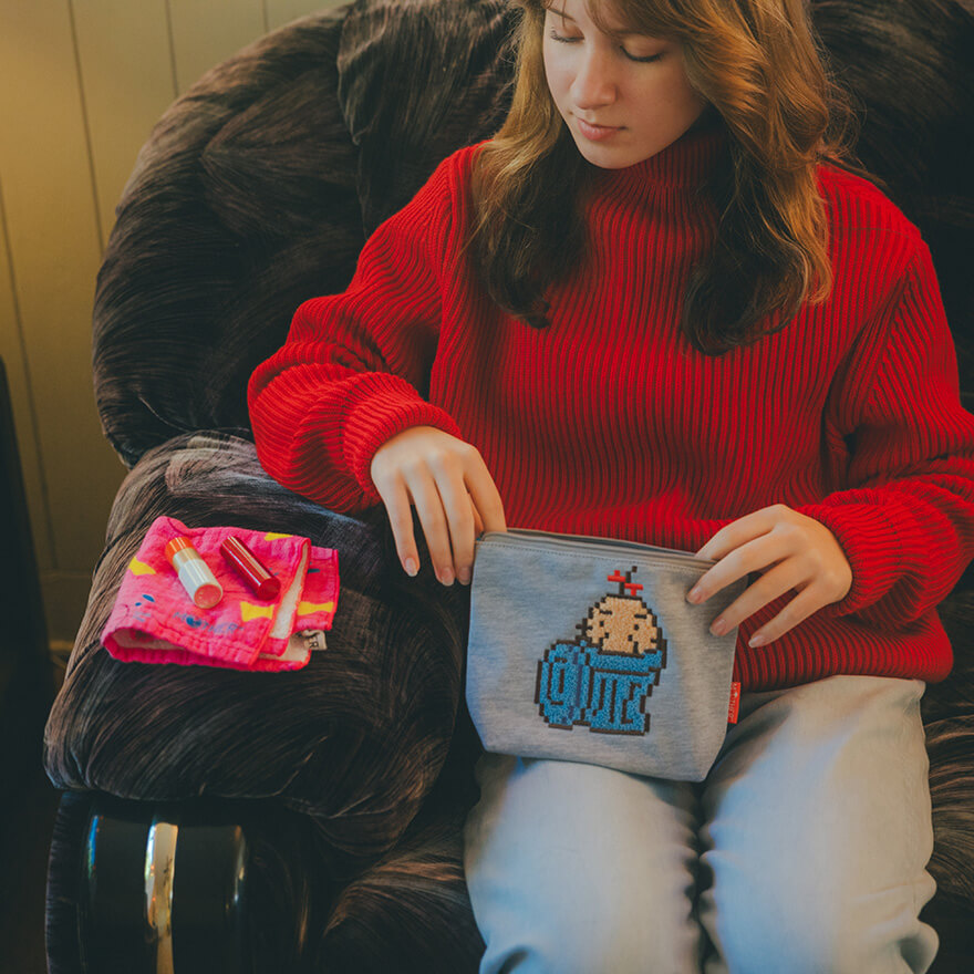 【どせいさん】 どせいさんスクエアポーチ - ほぼ日MOTHERプロジェクト - ほぼ日