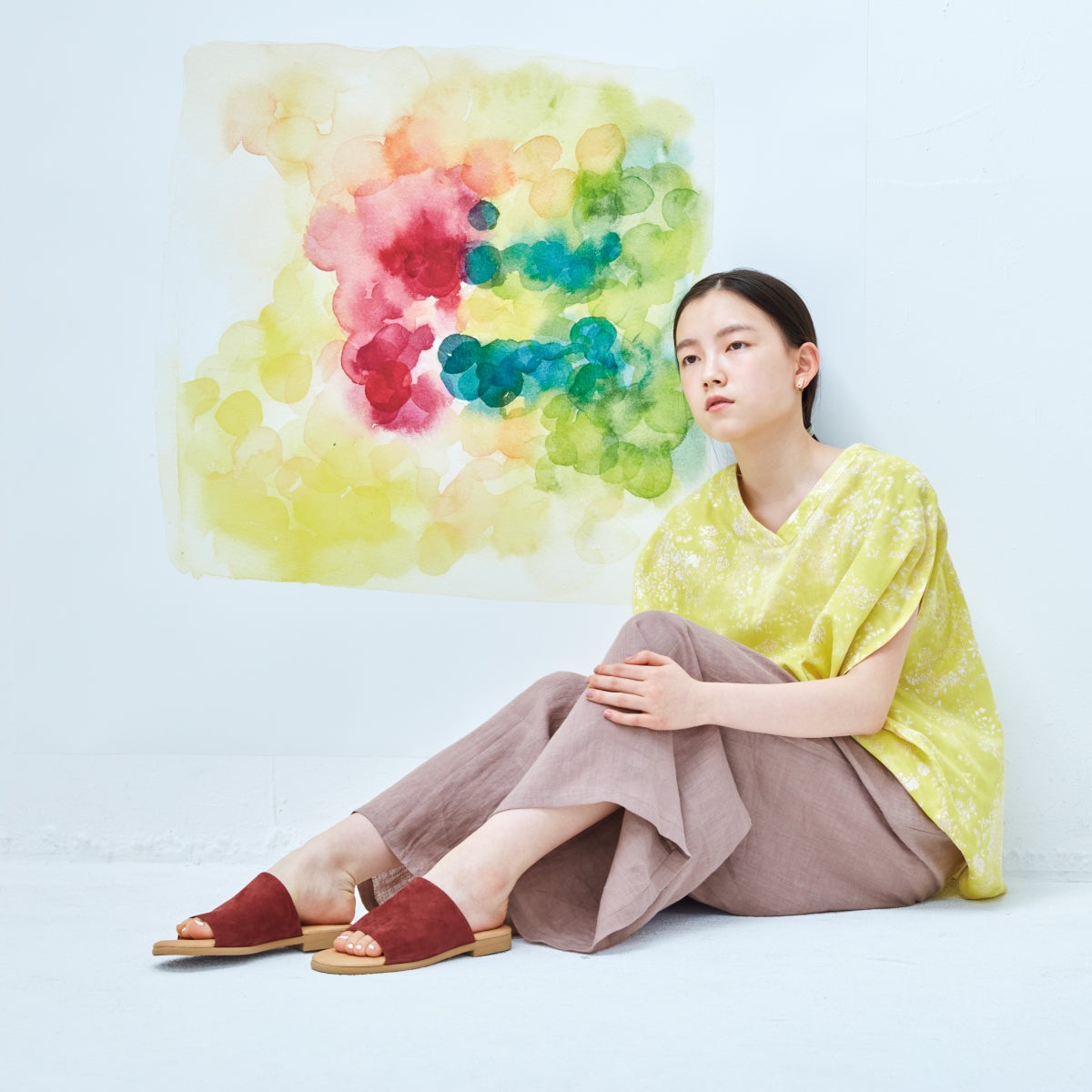 natural color 伊藤尚美　版画 Lei nani（ブラウス） - 水彩画を着る。伊藤尚美さんのお店 2023