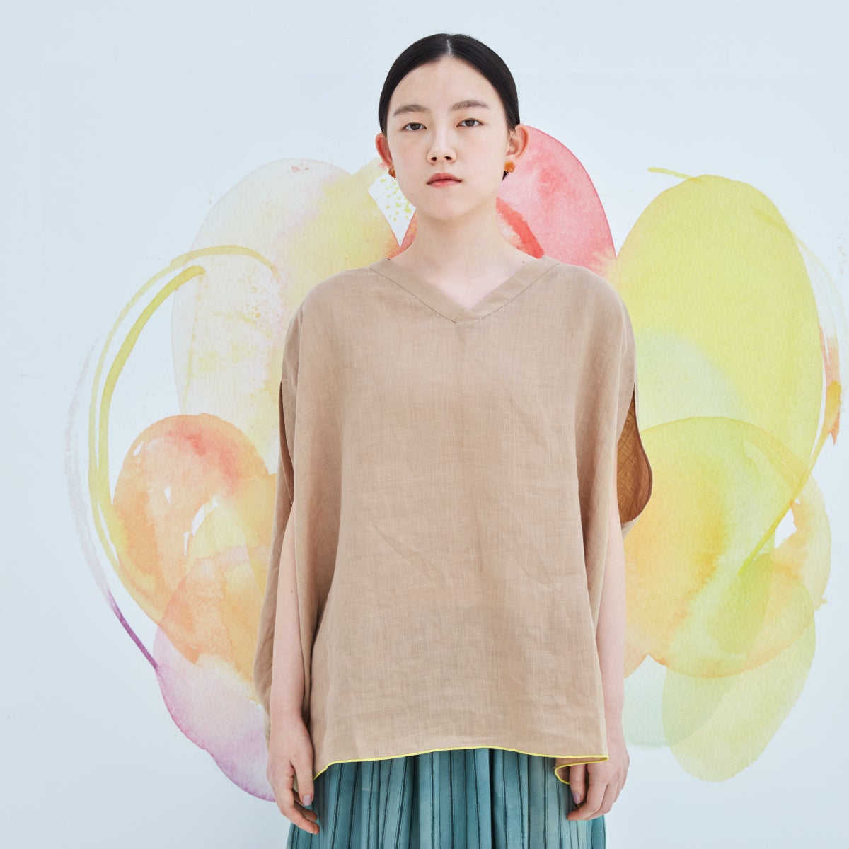Naomi Ito Linen colors（ブラウス） - 水彩画を着る。伊藤尚美さんの 