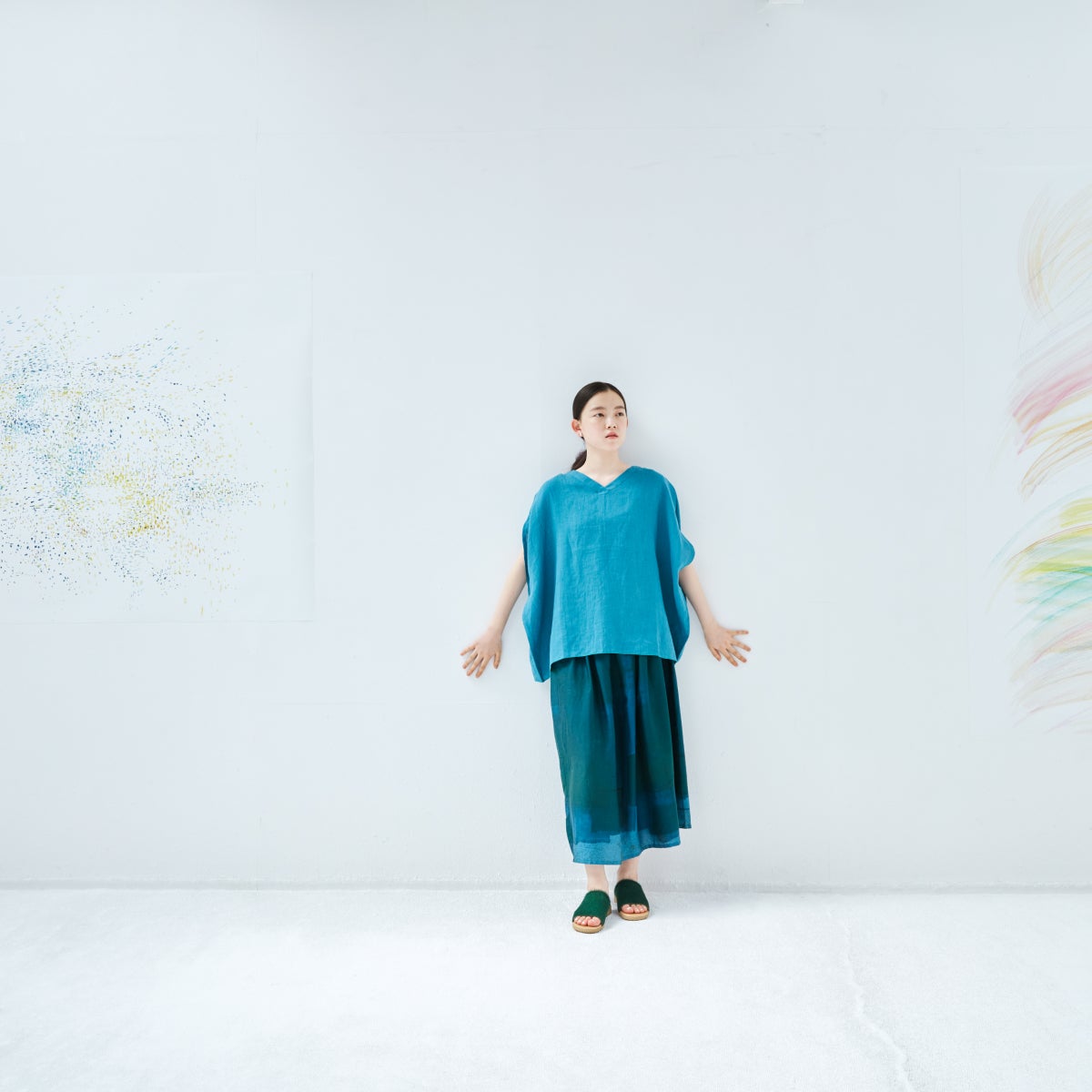 Naomi Ito Linen colors（ブラウス） - 水彩画を着る。伊藤尚美さんの 