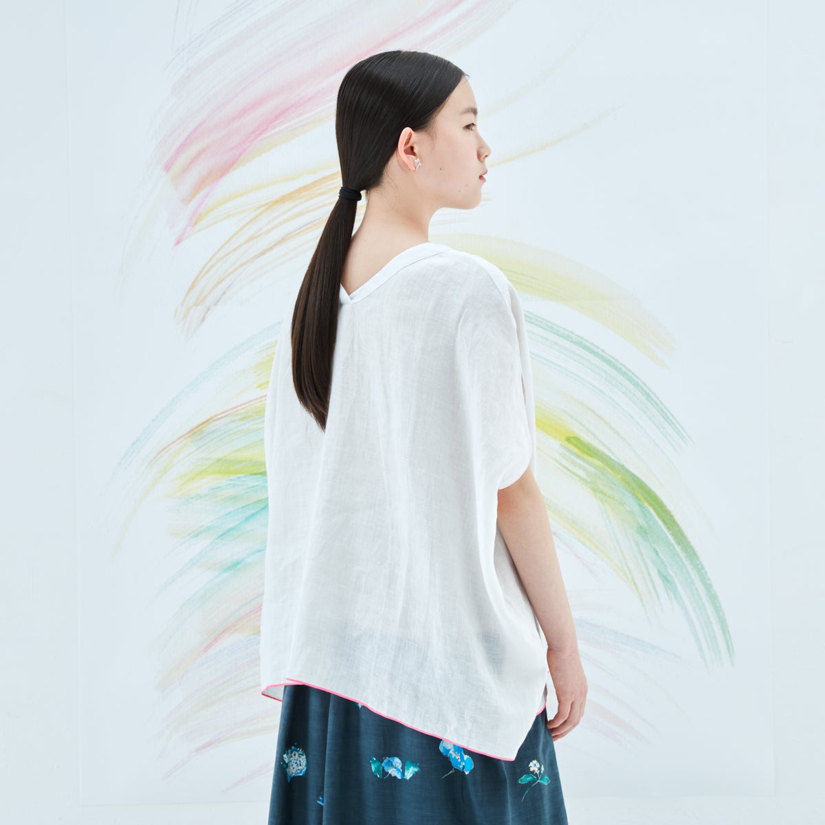 Naomi Ito Linen colors（ブラウス） - 水彩画を着る。伊藤尚美さんの 
