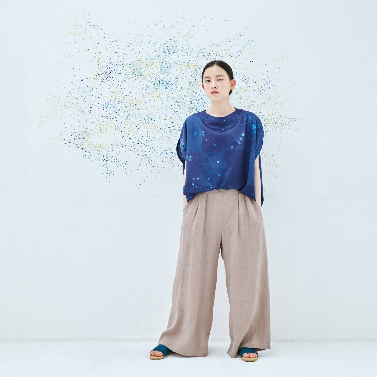 小宇宙（ブラウス） - 水彩画を着る。伊藤尚美さんのお店 2023 - ほぼ