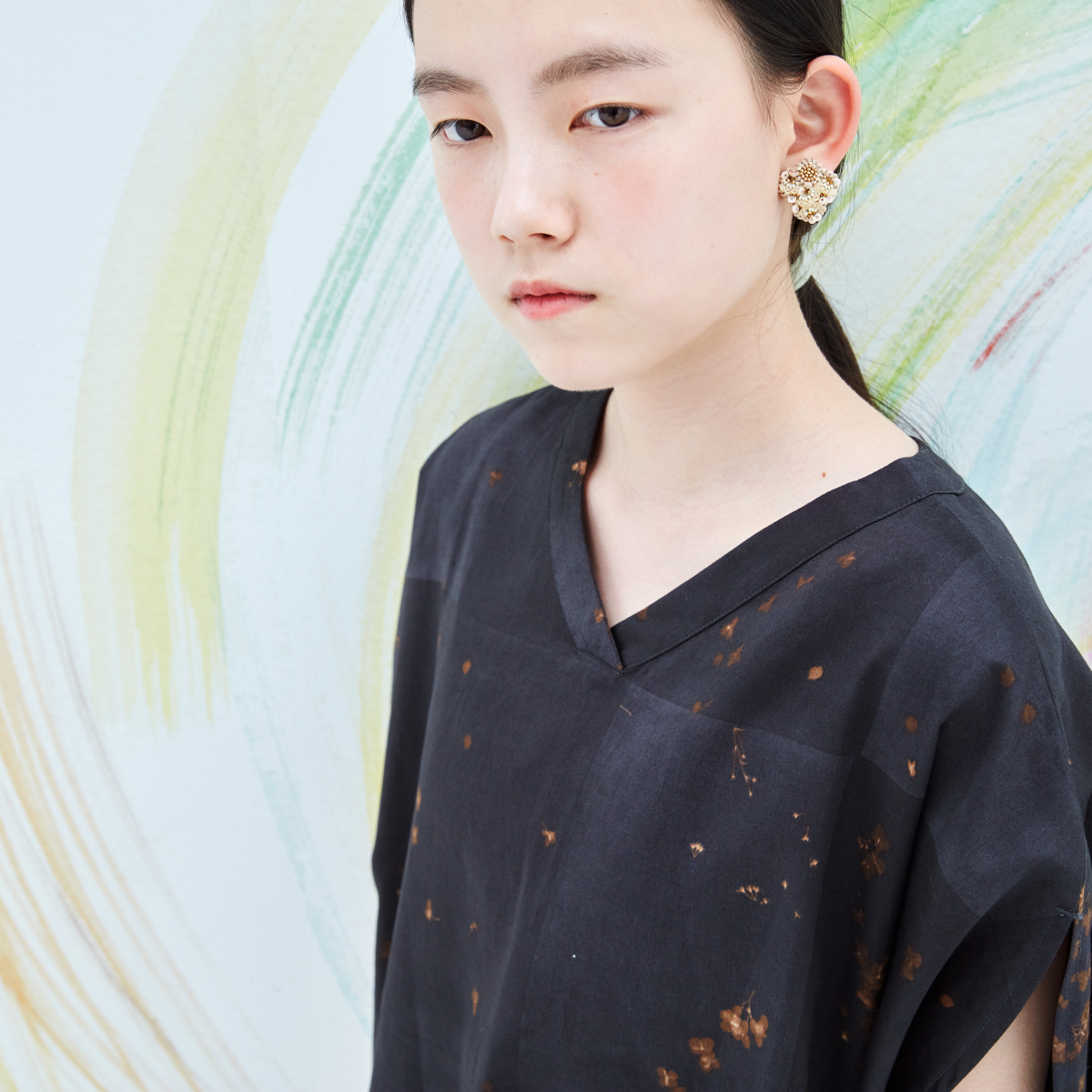 小宇宙（ブラウス） - 水彩画を着る。伊藤尚美さんのお店 2023
