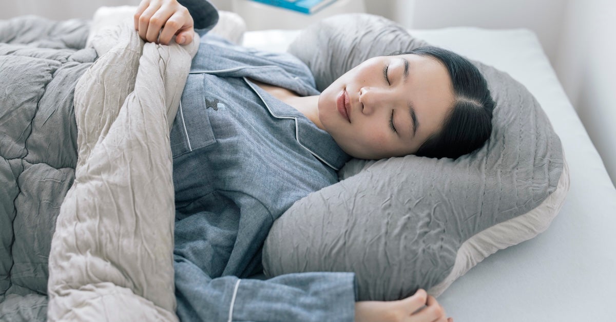 グレー 布製 ロングタイプ あごまくら くまのさかだちまくら（とろける）｜布団・枕・寝具の通販