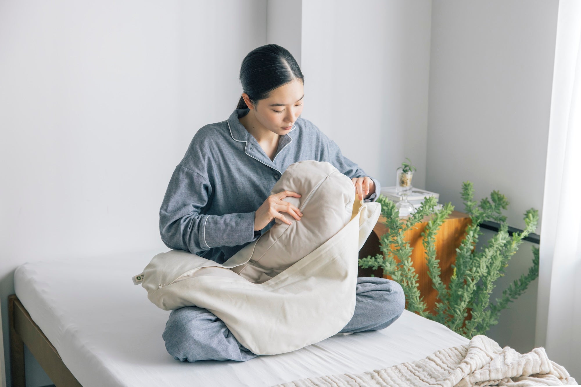 くまのさかだちまくら（オーガニック綿毛布カバー）| 寝具の通販