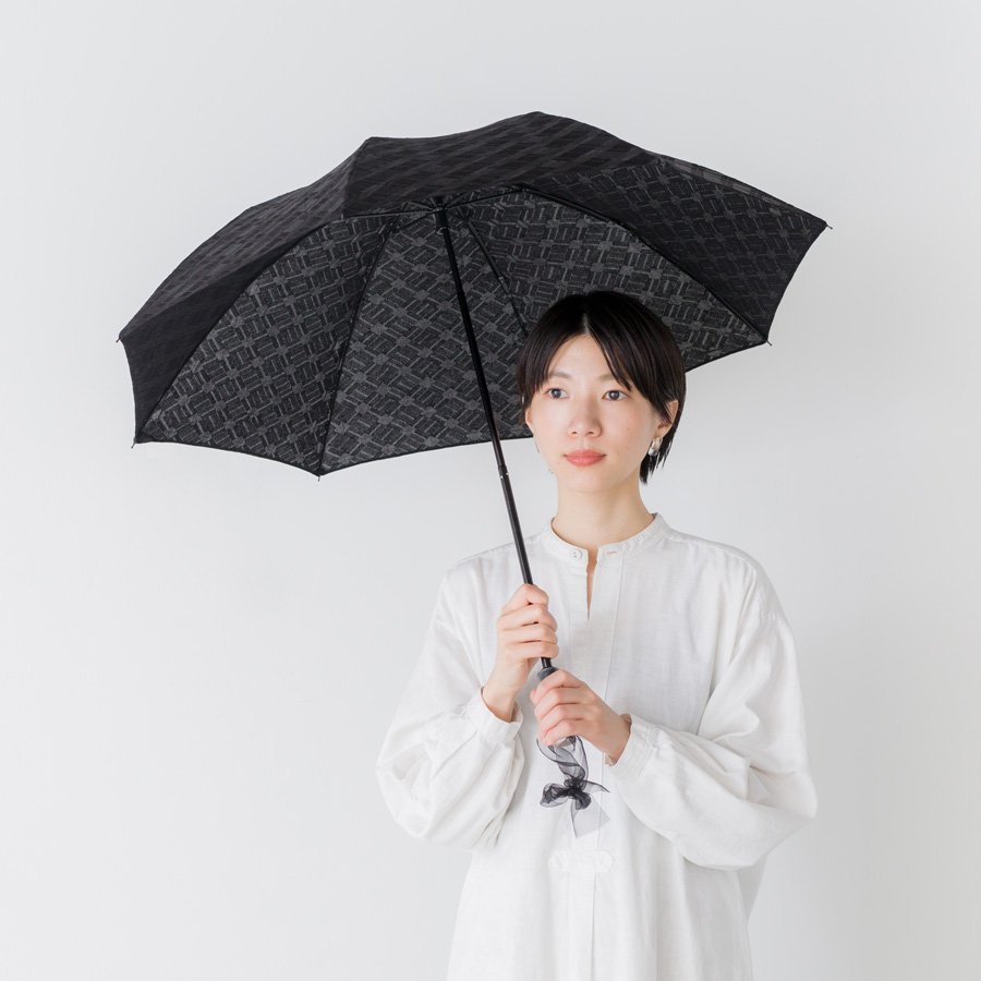 刺繍日傘（BLACK/BLACK）