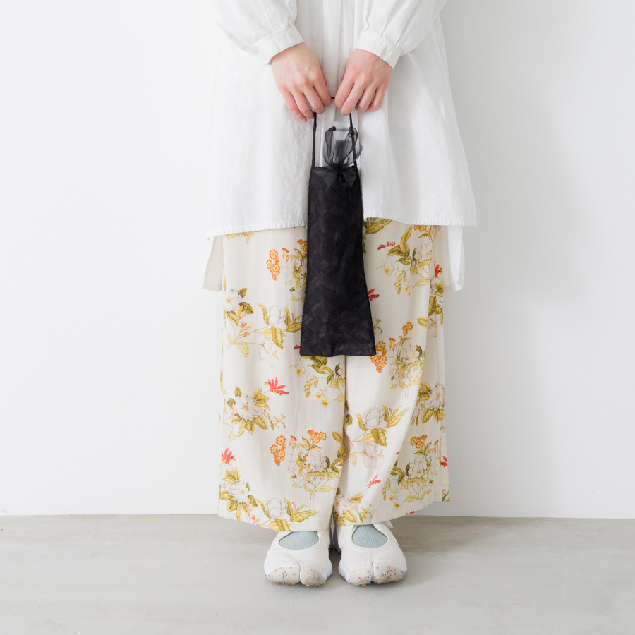 大森商店 刺繍日傘　ブラック 刺繍日傘（BLACK/BLACK）