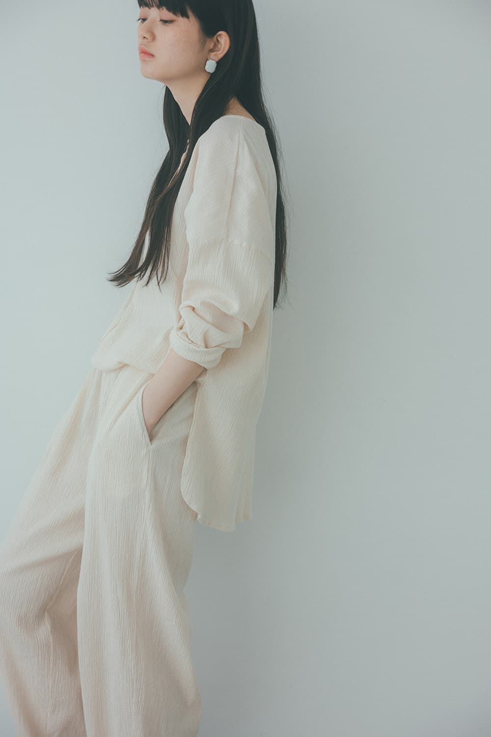 ロングシャツ | 轟木節子がつくる、気持ちのいい服。BIWACOTTON
