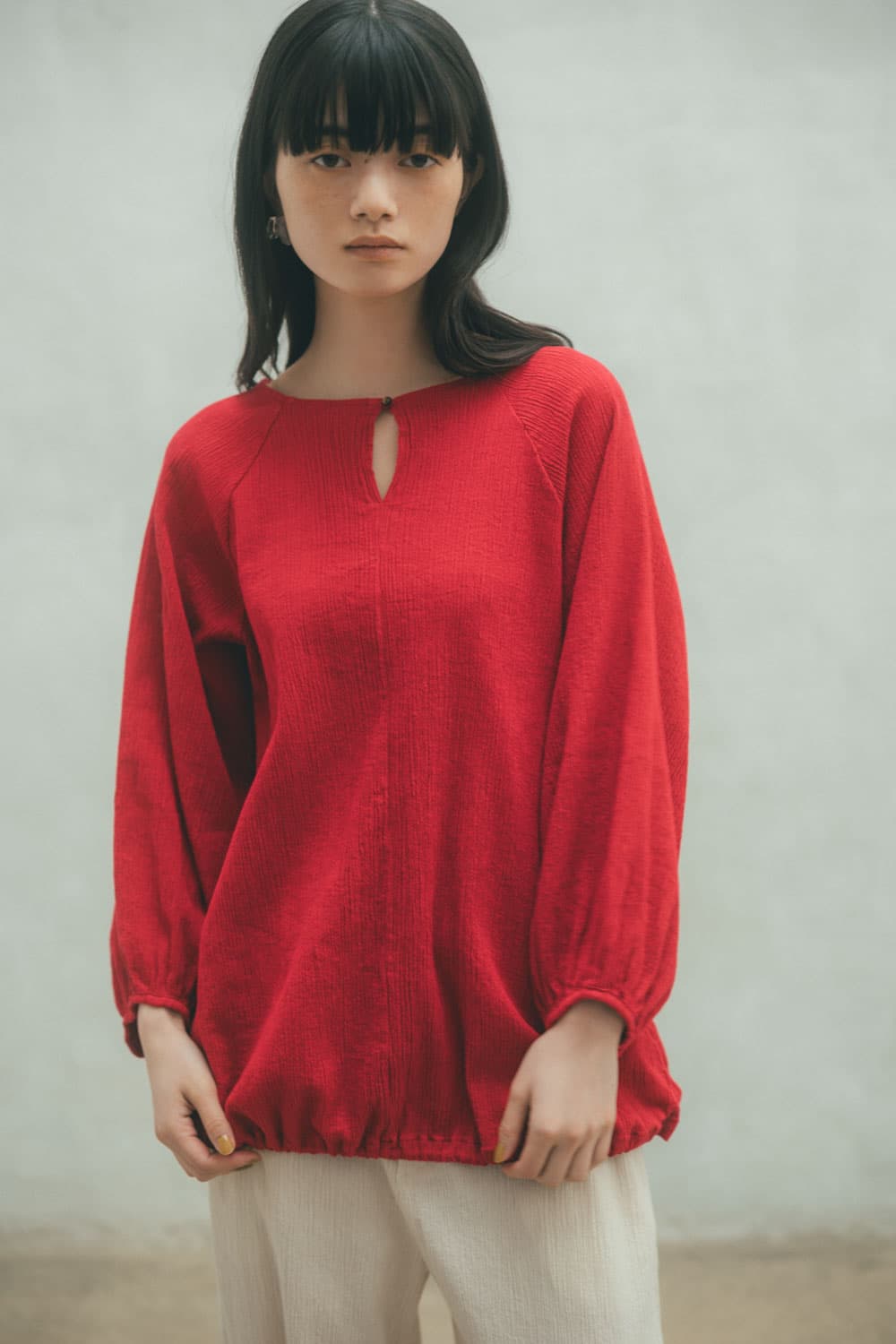 ONI YORYU ブルームギャザーブラウス | 轟木節子がつくる、気持ちの