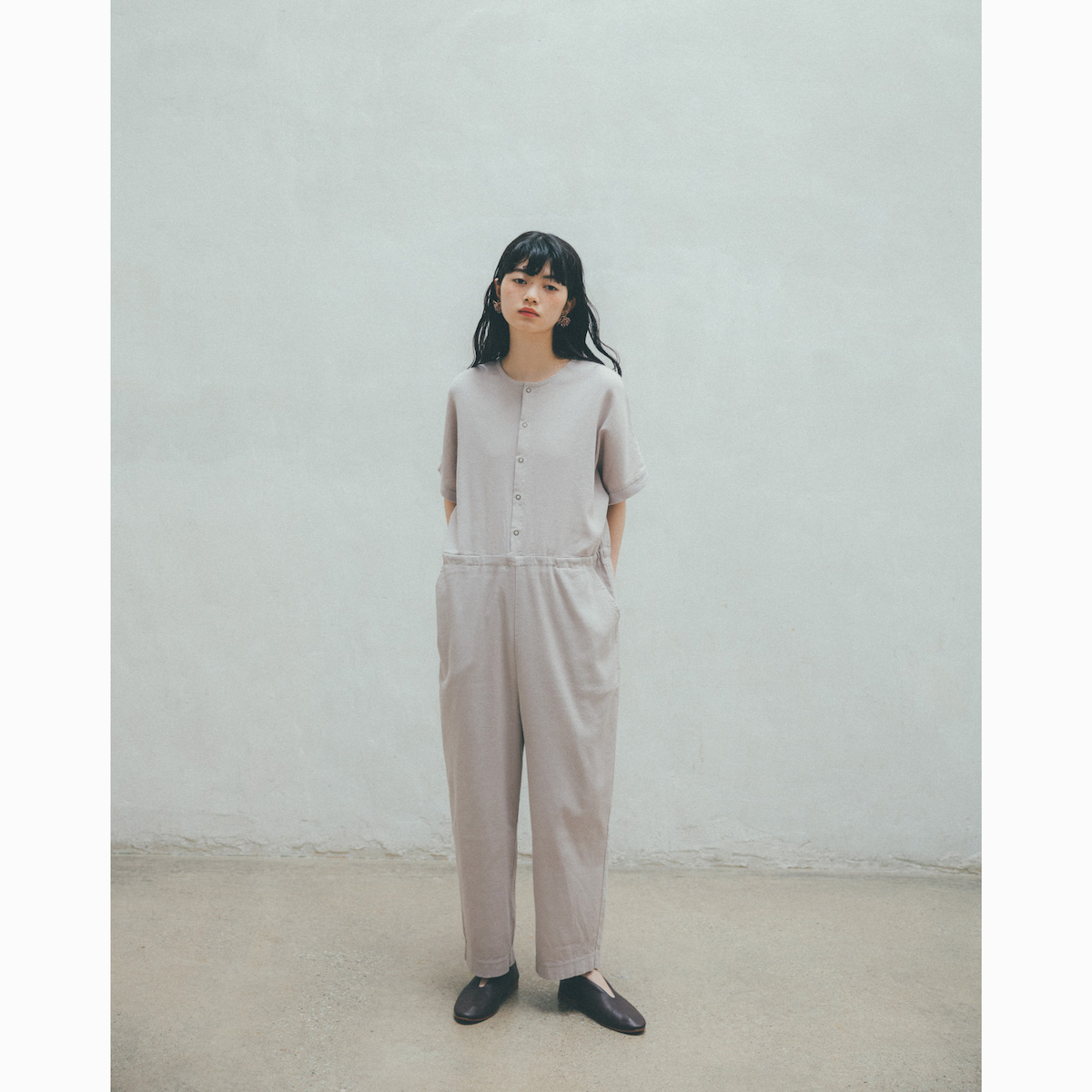 轟木節子が作る、気持ちのいい服✳︎ビワコットンオールインワン　ほぼ日完売品 轟木節子が作る、気持ちのいい服✳︎ビワコットンオールインワン