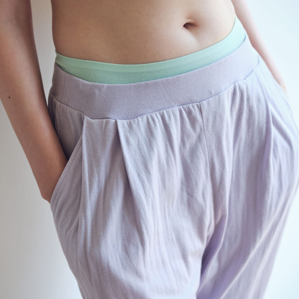 わたの つきのみせ×watanomama テーパードパンツ