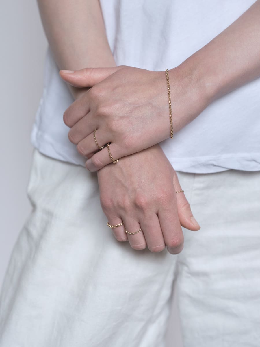 une pincée ほぼ日 18kゴールド　チェーンブレスレット　【現行品】 チェーンブレスレット - ひとさじのジュエリーune pincée - ほぼ