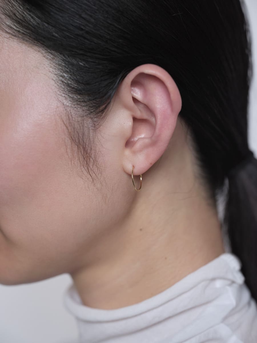 フープピアス・グラッセ／15mm - ひとさじのジュエリーune pincée - ほぼ日