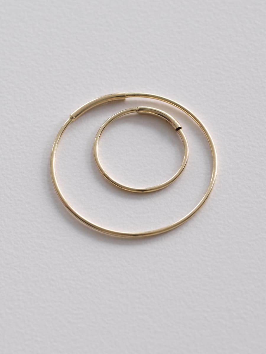 フープピアス・グラッセ／15mm - ひとさじのジュエリーune pincée - ほぼ日